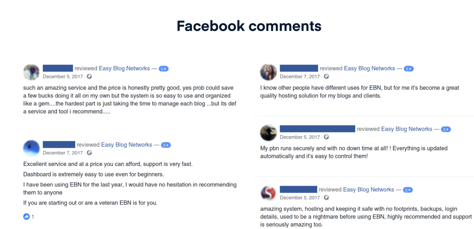 Κριτικές από το facebook ενσωματωμένες στην ιστοσελίδα
